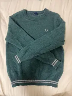 FRED PERRY グリーン 長袖セーター Sのサムネイル