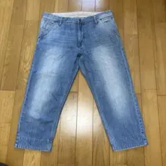 メンズ デニムパンツ ライトブルー　ハーフパンツのサムネイル