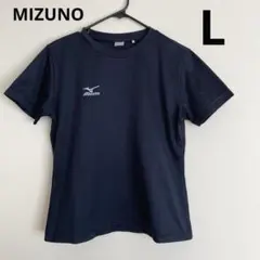 ミズノ レディース スポーツ 半袖Tシャツ L 紺 シンプル 練習着