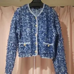 ZARA⭐ゴールドボタンニットカーデ S