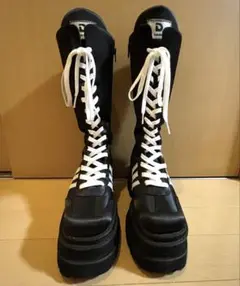 Darich レースアップ　スニーカー　ロングブーツ ブラック　Mサイズ