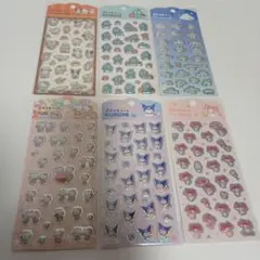 ぷっくっとシール　サンリオ☆6枚セット☆かわいい☆人気のセット☆