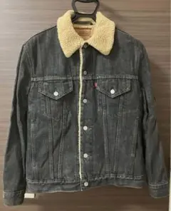Levi's ダークグレー ボア襟デニムジャケット