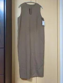 ＧＲＬ グレイル　キーネック　ワンピース　ノースリーブ　フリーサイズ　ブラウン