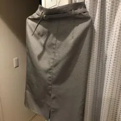 Lサイズ　前スリット　チェック　タイトスカート