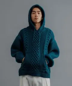 【今季商品‼︎】ADAM ET ROPE'ボリュームケーブルニットパーカー