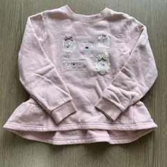 familiar ピンク刺繍トレーナー 120