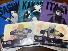 [NARUTO] 一番くじ クリアファイル シールセット、キャンバス風ボード