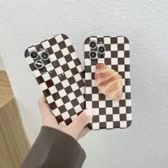 アイフォン11 シリコンケース クロワッサン　ポップソケット　iPhone12