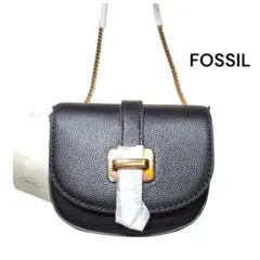 未使用タグ付FOSSIL エメリー マイクロクロスボディ 黒 サドルバッグのサムネイル