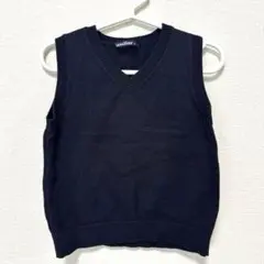 美品familiar ネイビー Vネックベスト