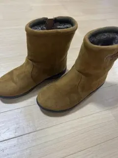 ブラウン スエード ショートブーツ