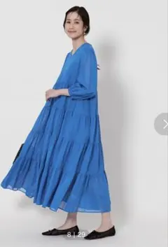 美品！UNITED ARROWS Vネックティアードワンピース36