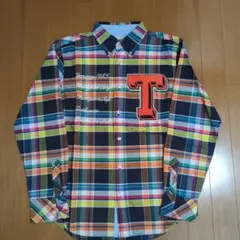TOMMY チェック柄 長袖シャツ M