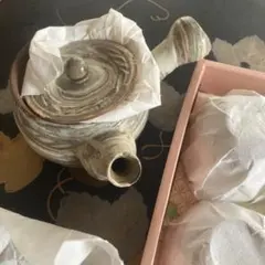 陶器 急須 湯呑み セット 練り込み模様 - メルカリ
