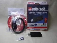 【中古】BUFFALO 無線LAN子機 WI-U3-866DS★付属品有り★