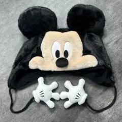 美品　ディズニー　ディズニーシー　ミッキー　ファンキャップ　帽子　カチューシャ