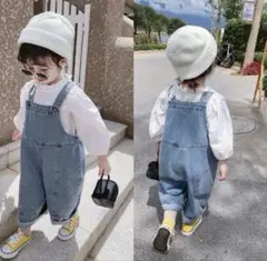 韓国子供服　デニムサロペット　オールインワン