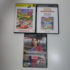 中古 PS2 ウィニングイレブン サルゲッチュ テトリス 3本セット