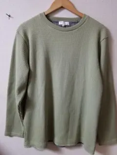 超美。THE SHOP TK大きめXL長袖ワッフルTシャツ「厚手」