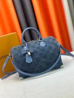 Louis Vuitton ブルーボストンバッグ