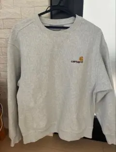 美品 carhartt カーハート グレー スウェット トレーナー 刺繍 長袖 