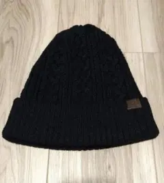 《クロッシー ダークネイビー ケーブル編み ニット帽 56~59cm》