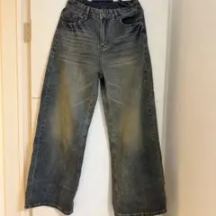 yolo ワイドシルエットダメージジーンズ SR0019 Lサイズ