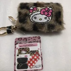 あ*☆様 ハローキティ ヒョウ柄　ファー　キーケース