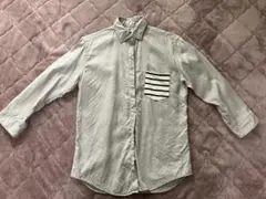 ZARA MAN 長袖シャツ グレー ストライプポケット