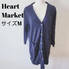 Heart Market ネイビー ボタン付き カーディガン M A0737のサムネイル