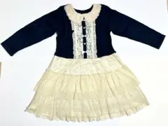 axes femme キッズ チュールレース ニット ワンピース