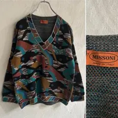 ★ イタリア製 MISSONI レーヨン混 総柄 ニット ミッソーニのサムネイル