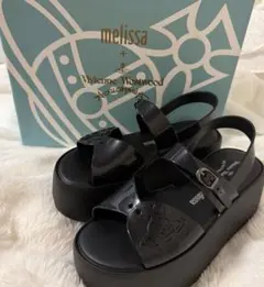 Vivienne Westwood サンダル melissa ヴィヴィアン 黒 - メルカリ