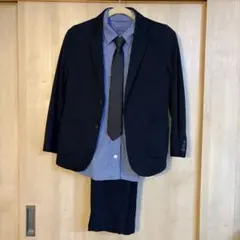 ネイビー フォーマルスーツ 150サイズ ネクタイ付き