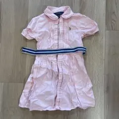 ラルフローレンピンクシャツワンピース　4歳サイズ