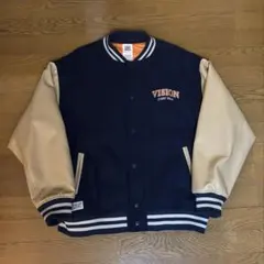 VISION STREET WEAR スタジャン ネイビー/ベージュ