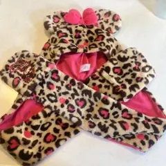 ミニーちゃん　ヒョウ柄ファンキャップ
