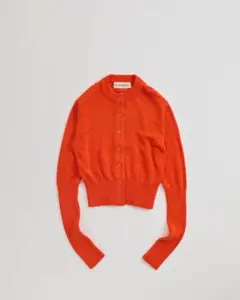 SHINZONE COTTON LONG RIB CARDIGAN RED