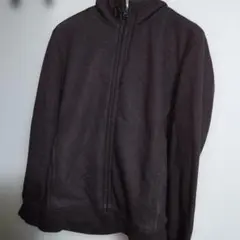 ダークブラウン ボアスウェットフルジップパーカー