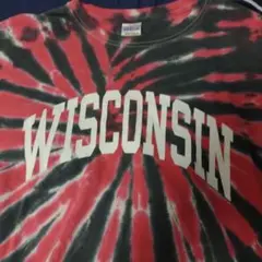 GILDAN WISCONSIN タイダイ カレッジTシャツ XLのサムネイル
