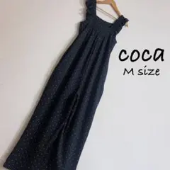 coca コカ フリル オールインワン ドット柄