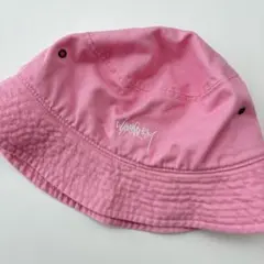 newhattan ロゴ　ピンク バケットハット S/M ニューハッタン