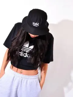 x-girl ブラック バケットハット NEW ERA