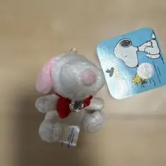 スヌーピー ぬいぐるみ 小型 赤いリボン付き