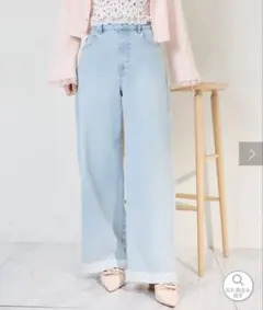 NICE CLAUP レースワイドデニム　 完売商品のサムネイル