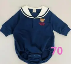 ★未着用★ futafuta 長袖 ロンパース カバーオール 70