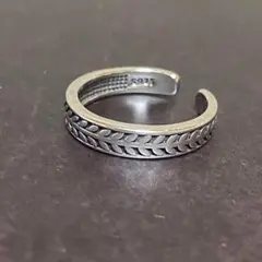 シルバー s925 リング ツイスト リーフ柄 メキシカン ヴィンテージ 指輪