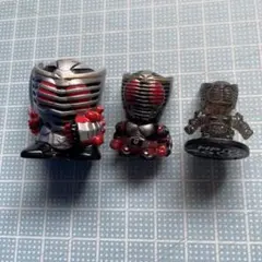 仮面ライダー龍騎　フィギュア 　大・小・小(黒)3個まとめ売り