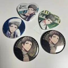 B-PROJECT Bプロ 殿弥勒 缶バッジセット 黒スーツ WoF ハート缶